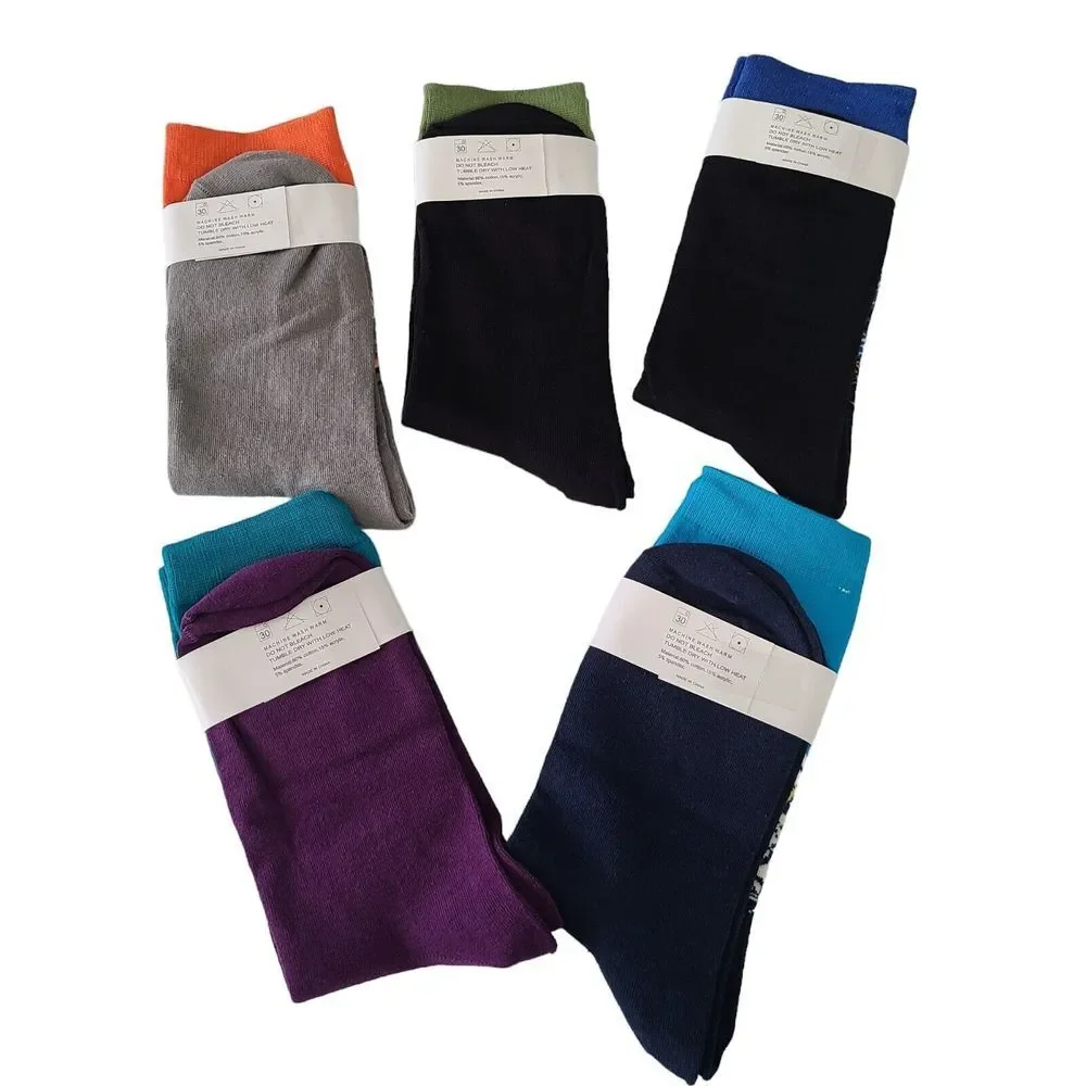 Lot of 5 New Fashion Boutique Unisex Retro Oil Painting Art Crew Socks Men Women